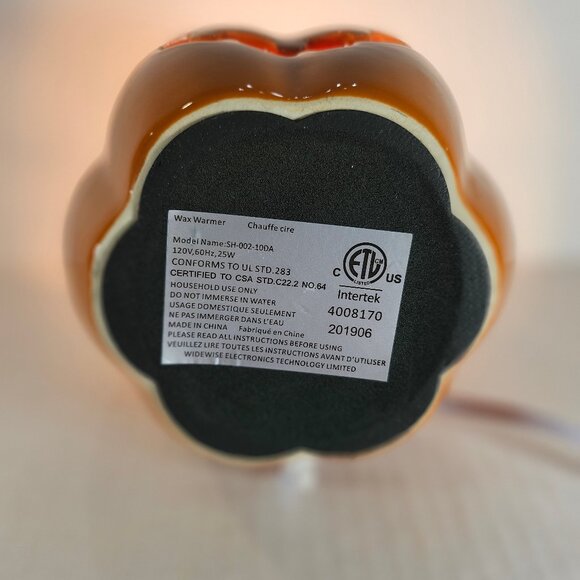 Ceramic Intertek Jack O Lantern Wax Bar Warmer, Halloween. Electric Lantern - Picture 6 of 10